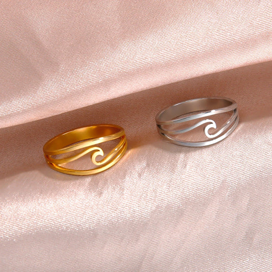 Anello “Onda Ocean” in Oro