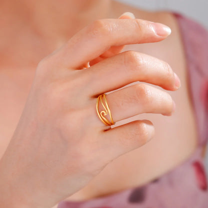 Anello “Onda Ocean” in Oro