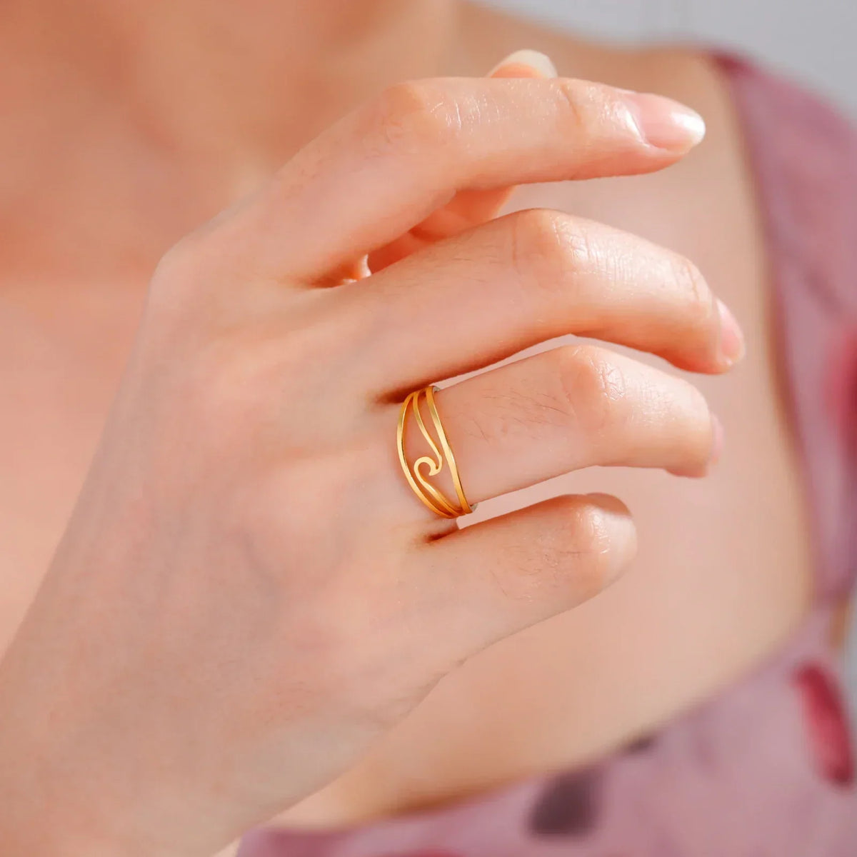 Anello in Oro “Onda dell'Oceano”