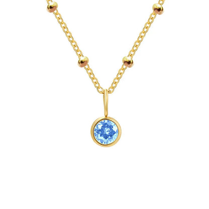 Collana con Pietra del Mese e Catena di Perline