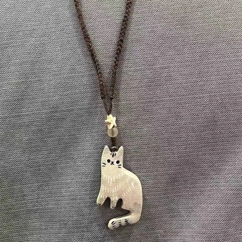 Collana con Pendente a Stella Vintage per Gatti