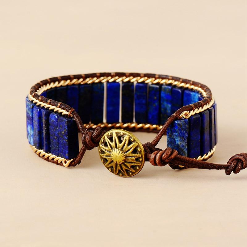 Bracciale di Protezione in Lapislazzuli Intenso
