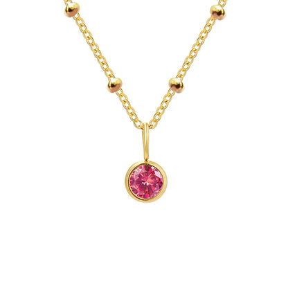 Collana con Pietra del Mese e Catena di Perline