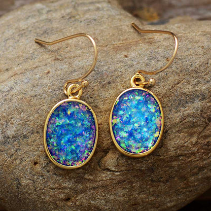 Orecchini Pendenti in Opale Druzy