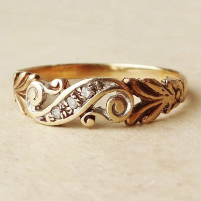 Anello in Zirconia Dorata Ivy