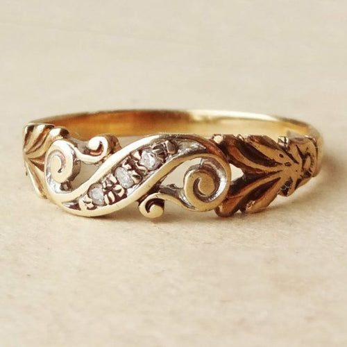 Anello in Zirconia Dorata Ivy