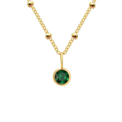 Collana con Pietra del Mese e Catena di Perline