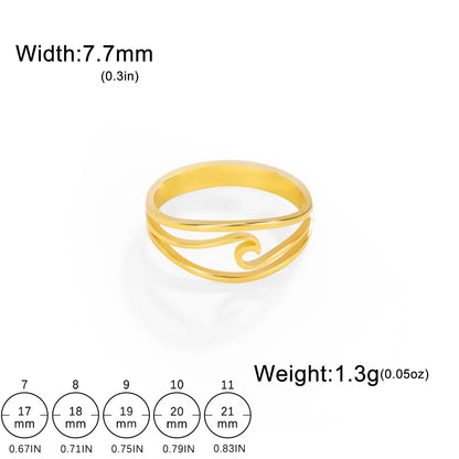 Anello “Onda Ocean” in Oro