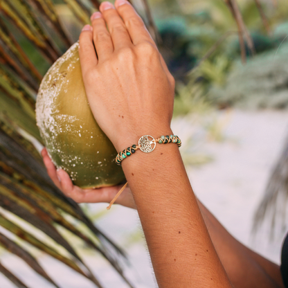 Bracciale in Turchese Africano con Albero della Vita