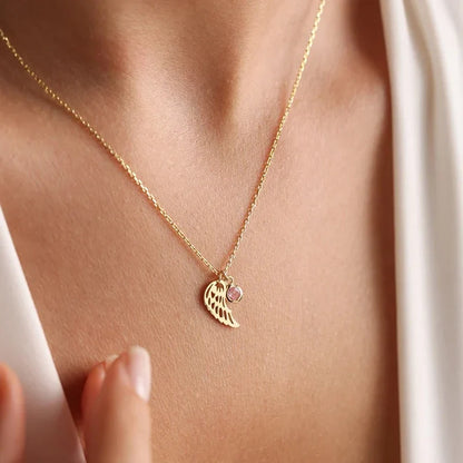 Collana con Pietra di Nascita “Ali d’Angelo”