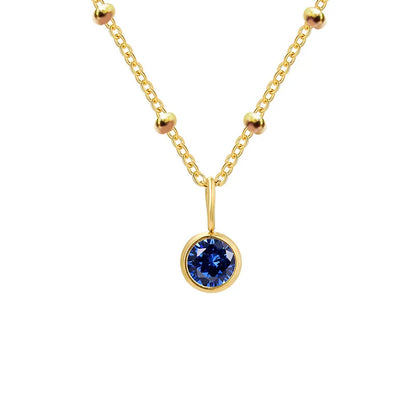 Collana con Pietra del Mese e Catena di Perline