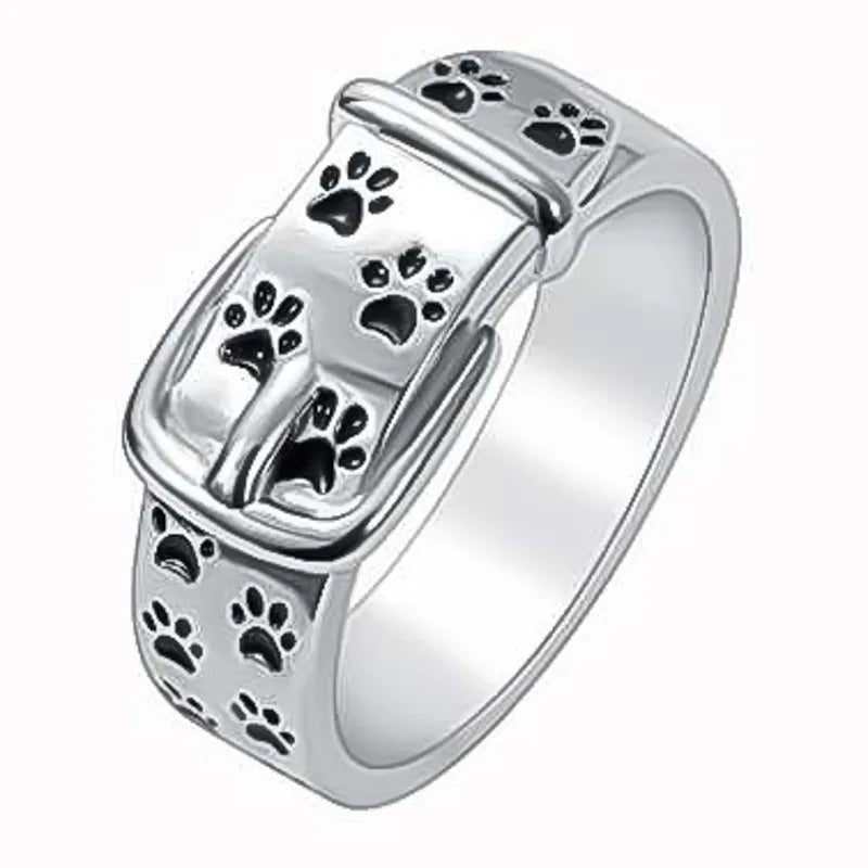 Anello Collare con Zampette – Idea Regalo per Amanti dei Cani