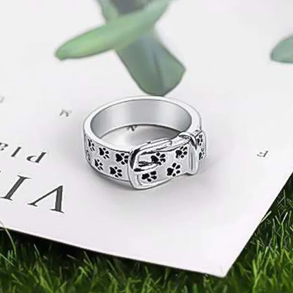 Anello Collare con Zampette – Idea Regalo per Amanti dei Cani