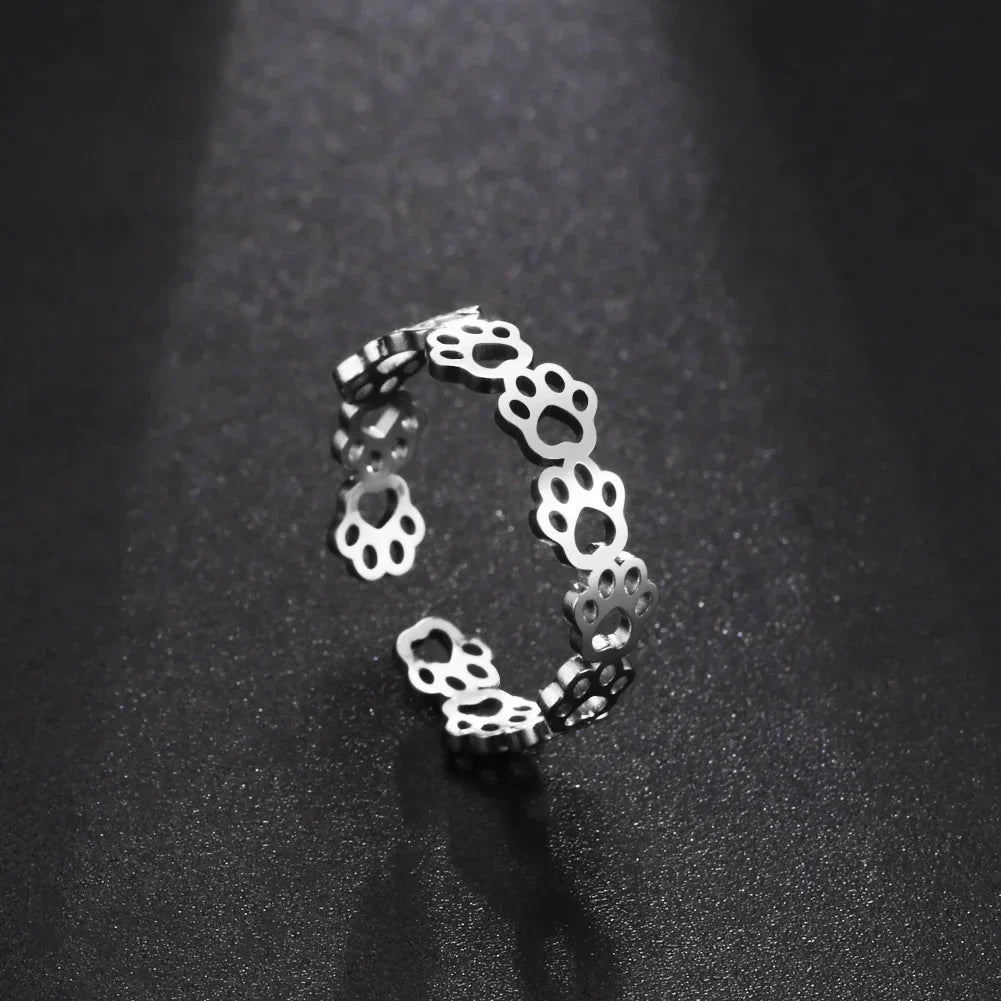 Anello Zampa Regolabile in Argento 925