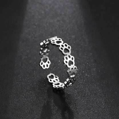 Anello Zampa Regolabile in Argento 925