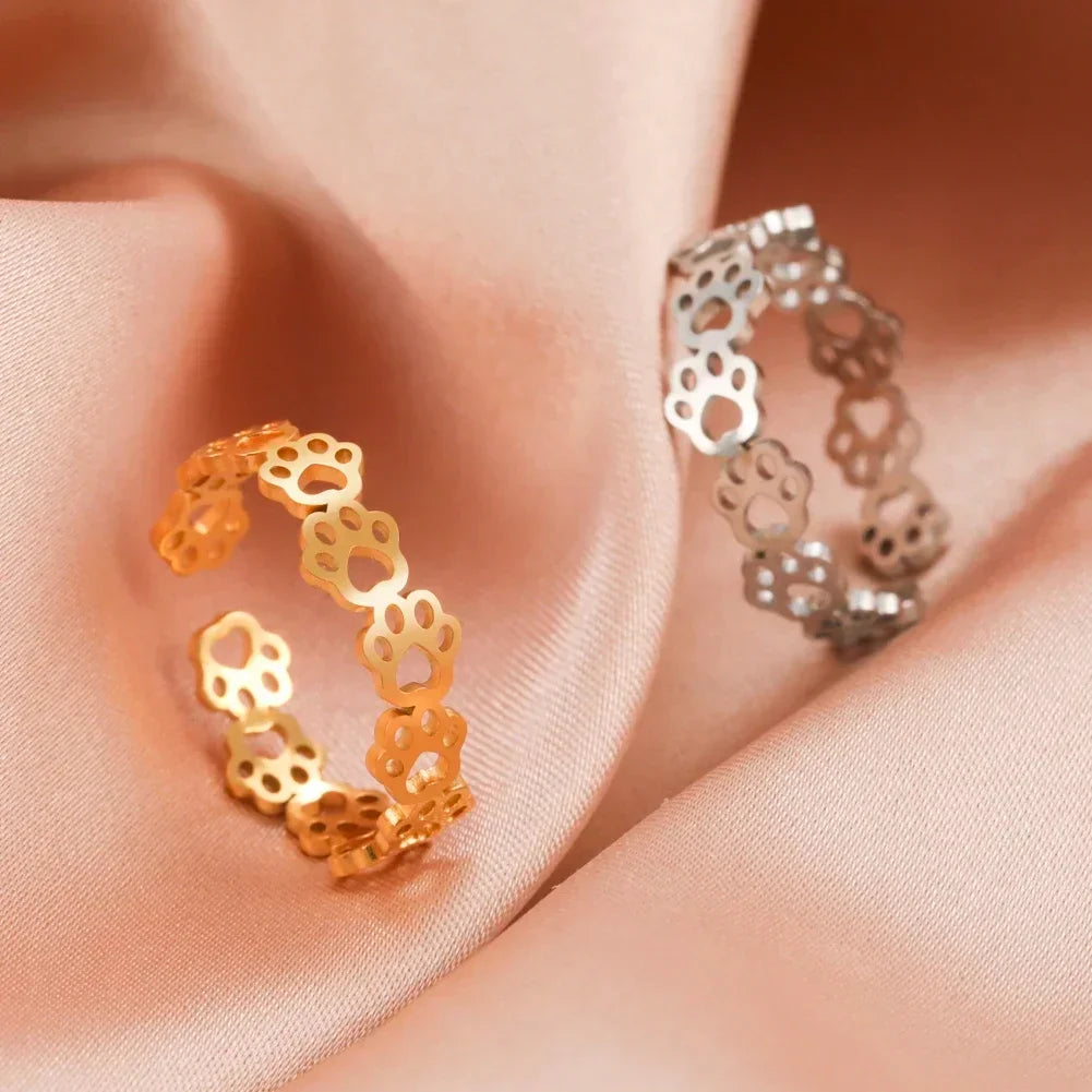 Anello Zampa Regolabile in Argento 925