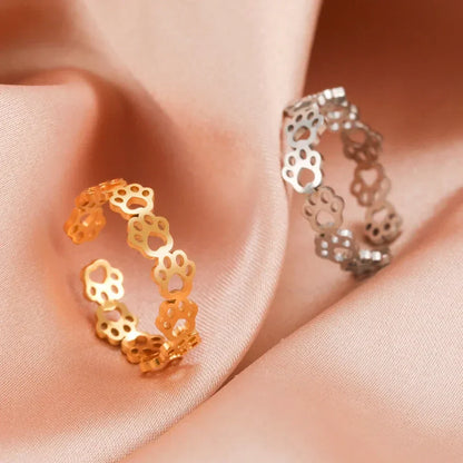 Anello Zampa Regolabile in Argento 925