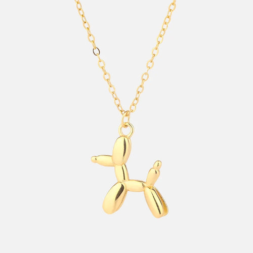 Collana Cane Palloncino Color Oro – Stile Pop Art