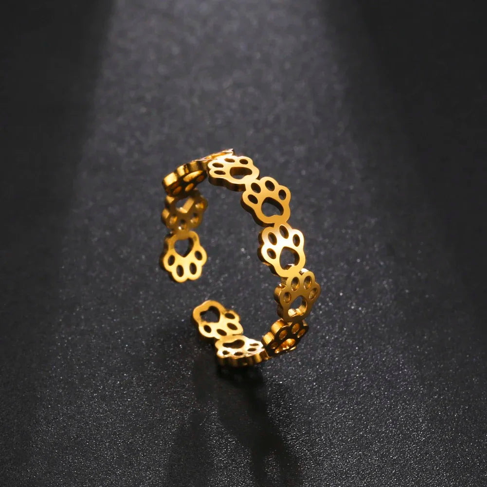 Anello Zampa Regolabile in Argento 925