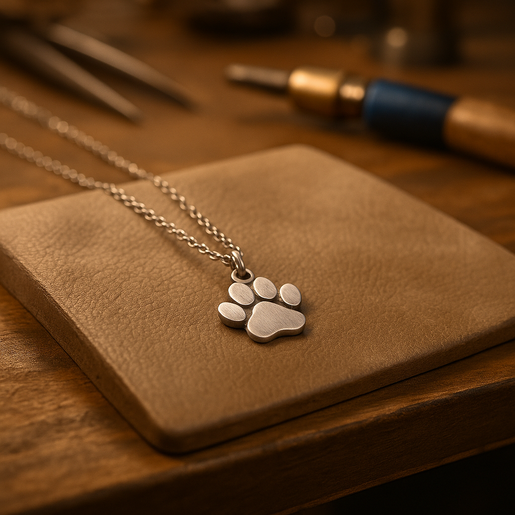 Collana con Ciondolo Zampa in Argento 925 – Semplice ed Elegante