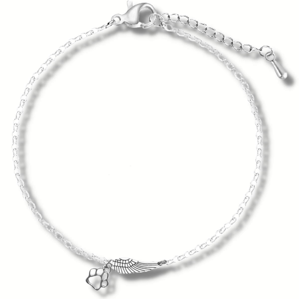 Bracciale Ala d'Angelo e Zampa – In Ricordo del Tuo Animale