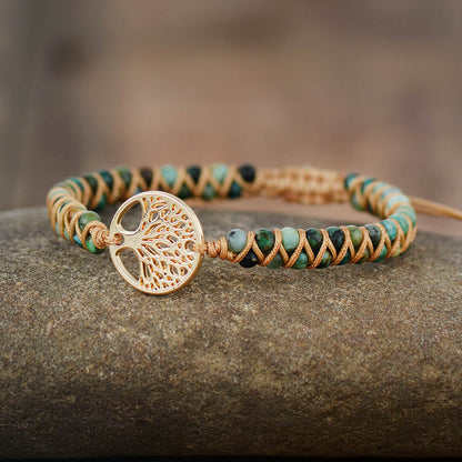 Bracciale in Turchese Africano con Albero della Vita