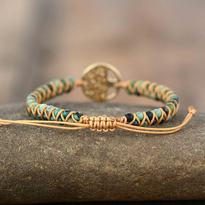 Bracciale in Turchese Africano con Albero della Vita