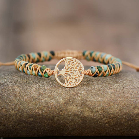 Bracciale in Turchese Africano con Albero della Vita