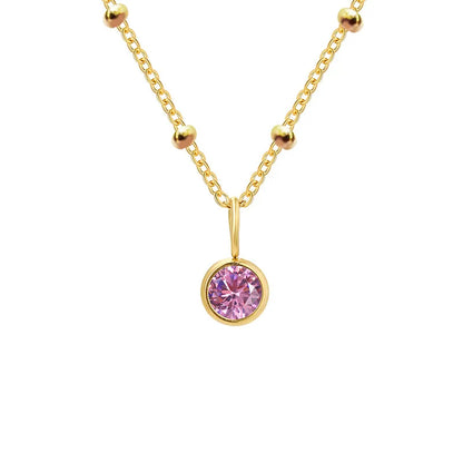 Collana con Pietra del Mese e Catena di Perline