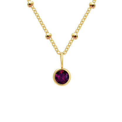 Collana con Pietra del Mese e Catena di Perline