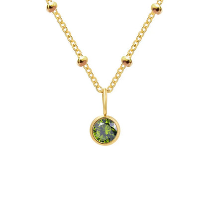 Collana con Pietra del Mese e Catena di Perline