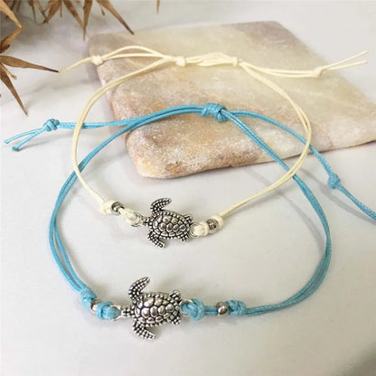 Bracciale alla Caviglia in Pelle di Tartaruga Marina