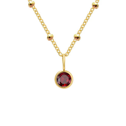 Collana con Pietra del Mese e Catena di Perline