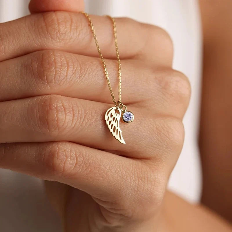 Collana con Pietra di Nascita “Ali d’Angelo”