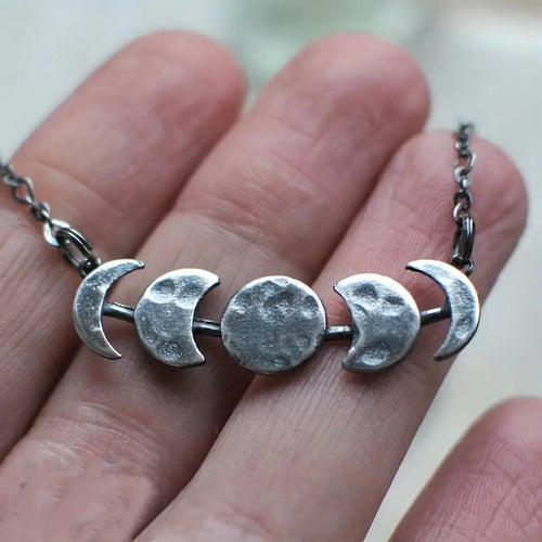 Collana Vintage in Argento a Forma di Luna
