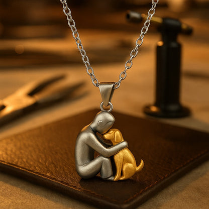 Collana Abbraccio con Ciondolo Cane – Un Legame per Sempre