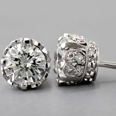 Orecchini Vintage in Argento con Diamanti