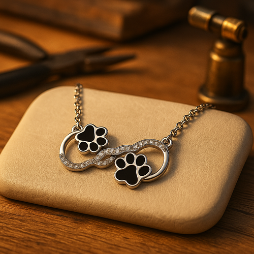 Collana con Pendente Simbolo dell'Infinito con Zirconia