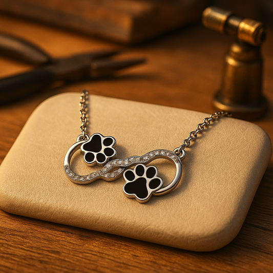 Collana con Pendente Simbolo dell'Infinito con Zirconia