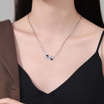 Collana Infinito con Zampa e Zirconi