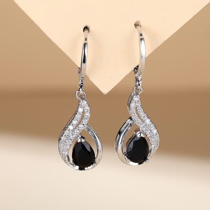 Orecchini Eleganti a Goccia d'Acqua in Zirconia