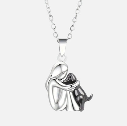 Collana Abbraccio con Ciondolo Cane – Un Legame per Sempre