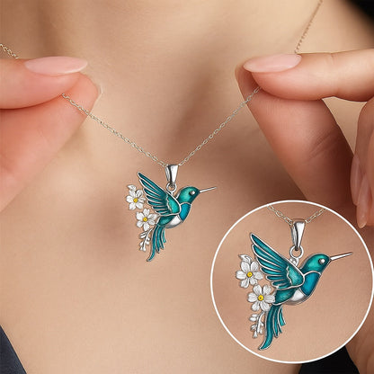 Collana Colibrì in Argento 925 + Orecchini in Omaggio