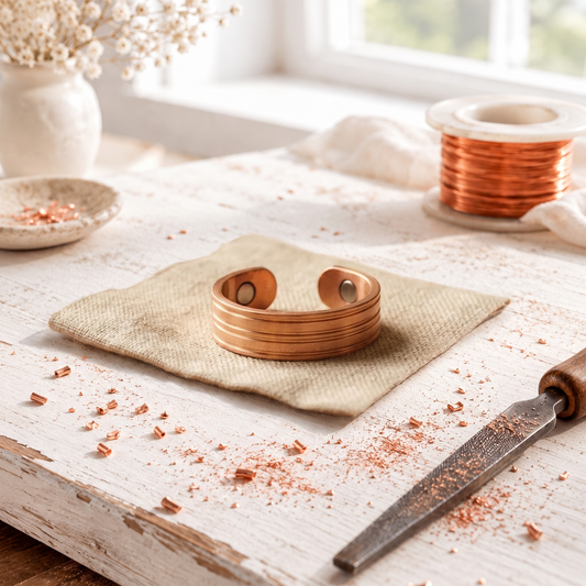 Rose Copper Furrow Ring