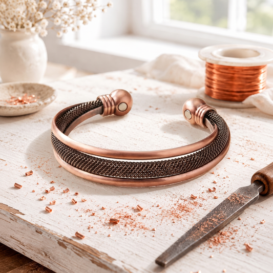 Rose Copper Lattice Bracelet