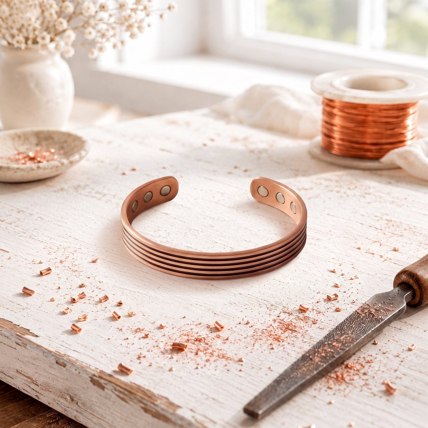 Copper Rose Stria Bracelet