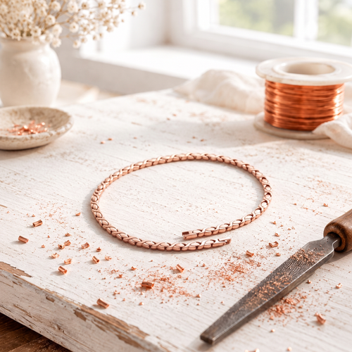 Pink Copper Splice Necklace