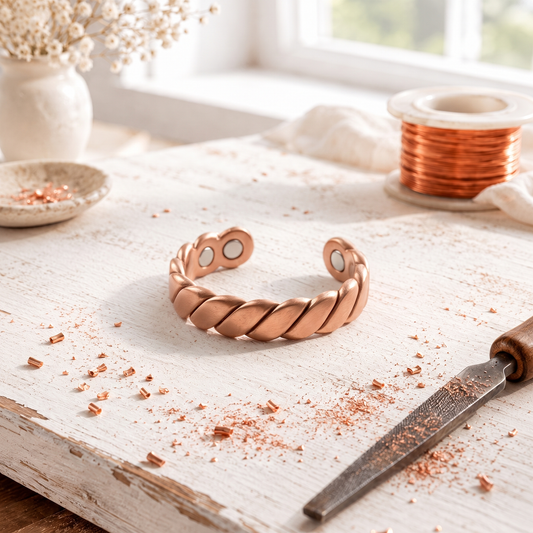 Rose Twisty Copper Ring