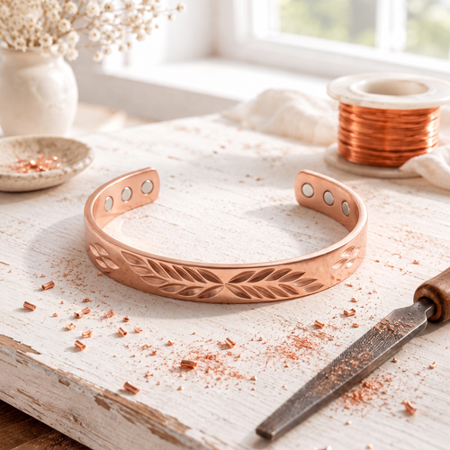 Pink Copper Canopy Bracelet