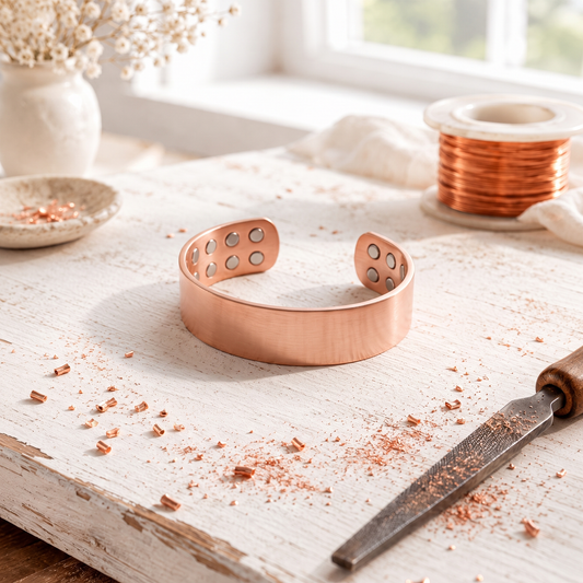 Rose Copper Slate Bracelet